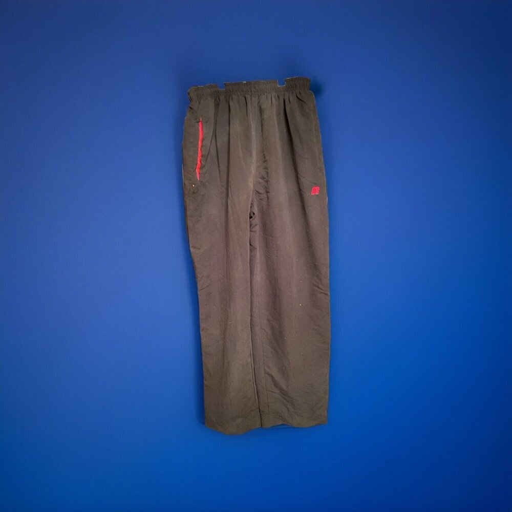 Russell Womens Pants Medium Black & Red Elastic Waist Track Pants ~ New With Tag